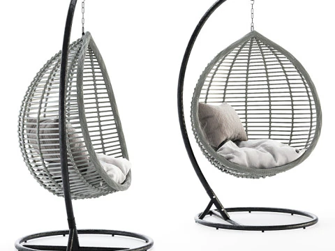 ग्रेसआउटडोरहैंगिंगस्विंगचेयर 3D मॉडल