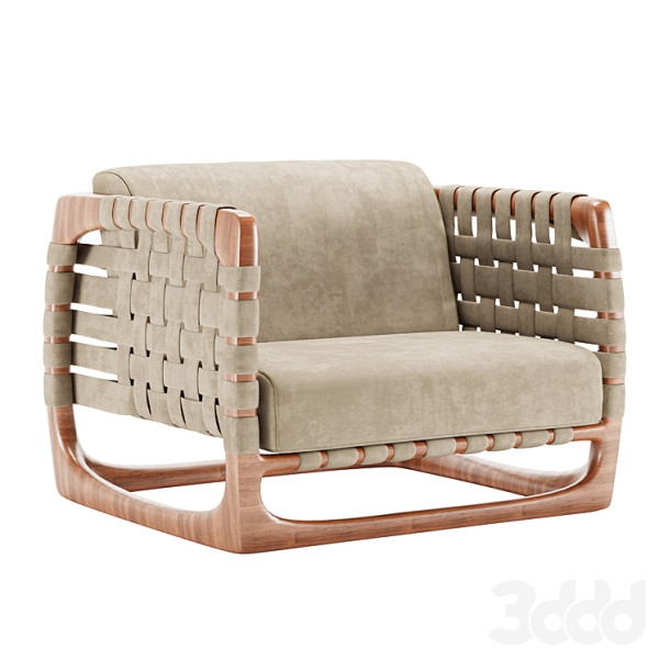 BUNGALOWArmchairByRiva1920 3D 模型 .c4d .max .obj .3ds .fbx .stl .blend 