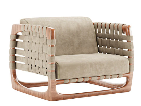 BUNGALOW扶手椅ByRiva1920 3D 模型