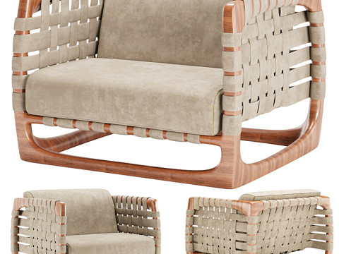 BUNGALOWArmchairByRiva1920 3D 模型
