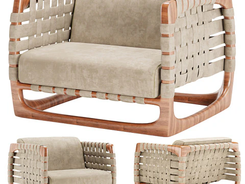 BUNGALOWArmchairByRiva1920 3D Model