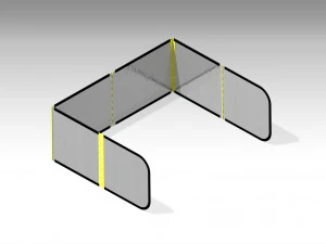 キッチンコンロ油飛び防止パネル 3Dモデル