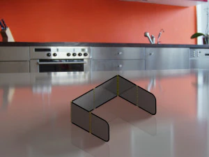 KITCHEN STOVE OIL SPLASH PREVENTION PANEL 3D Model