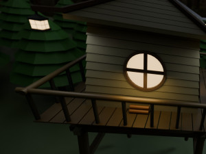 Low poly watchtower 3D Model