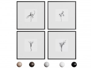 Picture Frame Set 4 3D Model