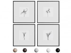 Zestaw ramek do zdjęć 4 Model 3D