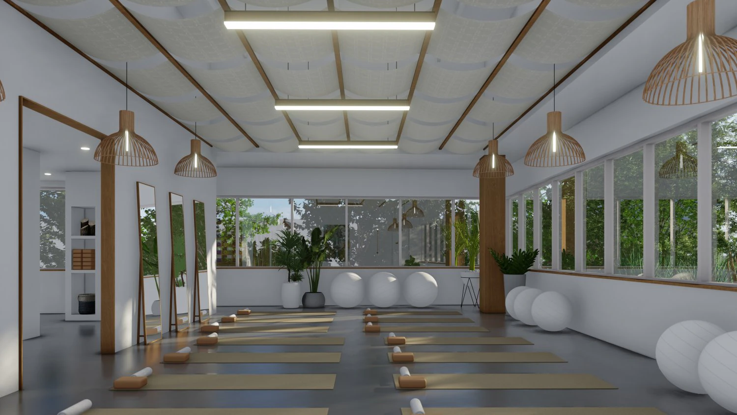 YOGA INTERIOR 3D Model .c4d .max .obj .3ds .fbx .stl .blend 