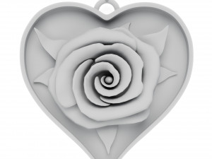 Necklace Rose Heartbeat 3D Print Model