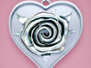 Necklace Rose Heartbeat 3D Print Model