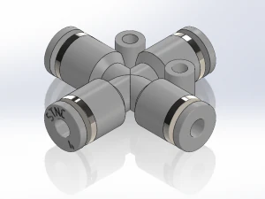 Złącze krzyżowe STNC-YPZA4 Model 3D