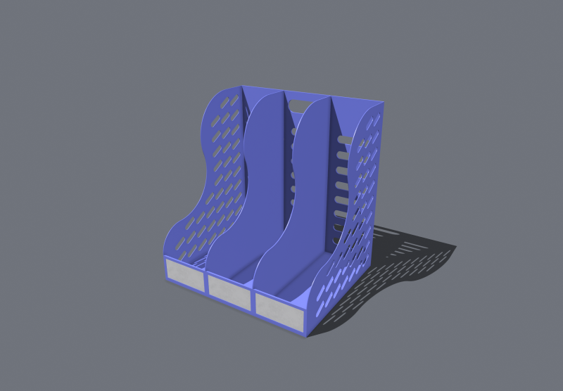 Office File Rack 3D Model .c4d .max .obj .3ds .fbx .stl .blend 