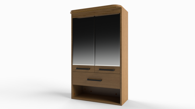 Bathroom cabinet 3D Model .c4d .max .obj .3ds .fbx .stl .blend 