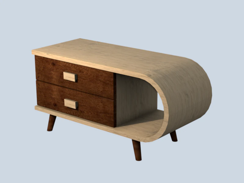 Schrank-TV-Tisch 3D Modell .c4d .max .obj .3ds .fbx .stl .blend 