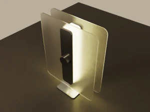 Kombinierte Schreibtischlampe aus Glas 3D Modell
