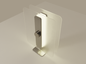 Glass combined Desk lamp Model 3D