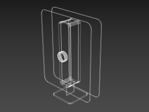 Glass combined Desk lamp Model 3D