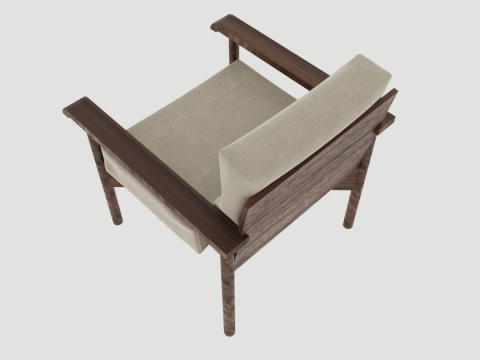 Wooden Armchair 3D 모델