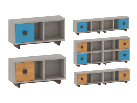 Modular TV stand 3D Model