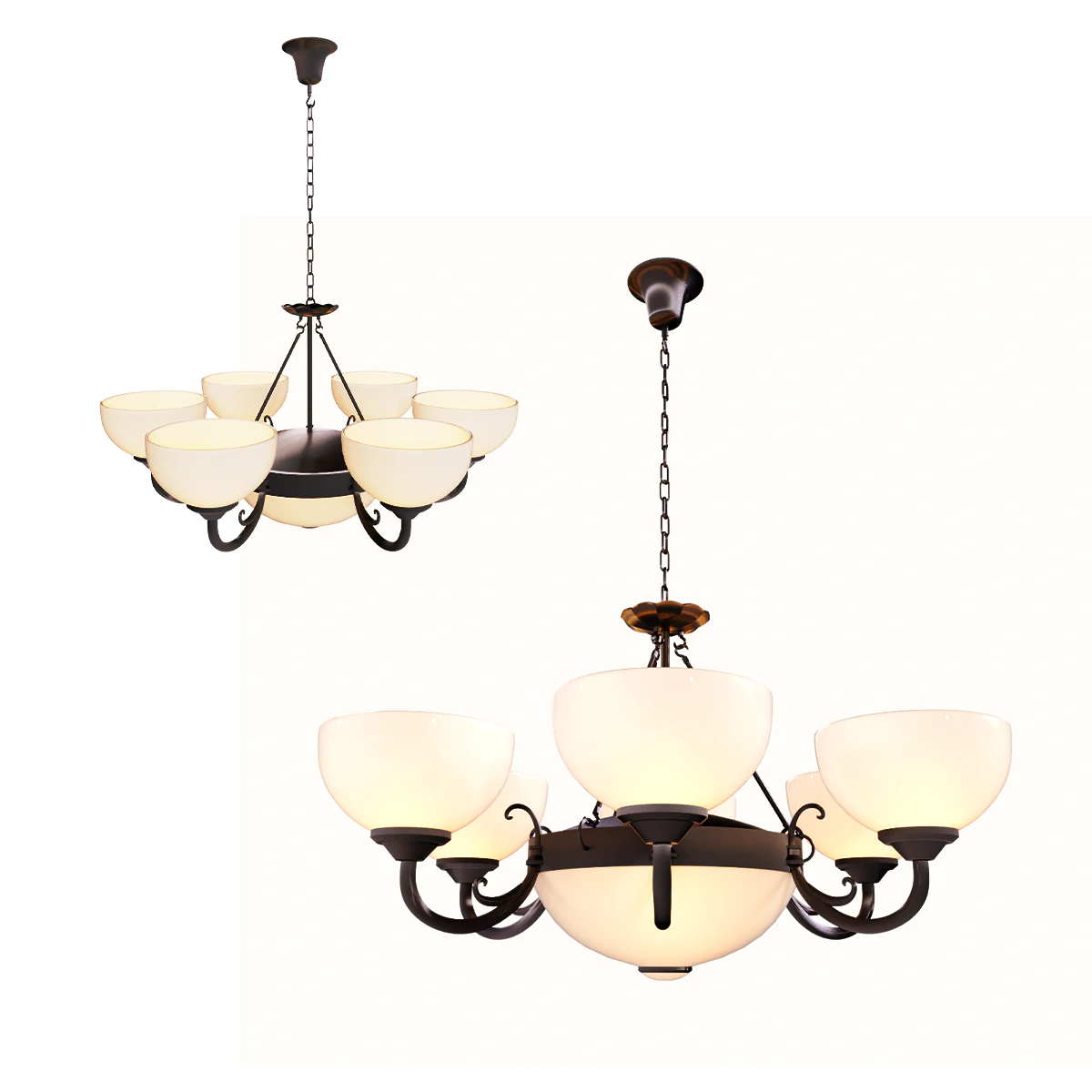 Chandellier classic 3D Model .c4d .max .obj .3ds .fbx .stl .blend 
