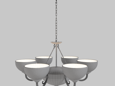 Chandellier classic Modello 3D