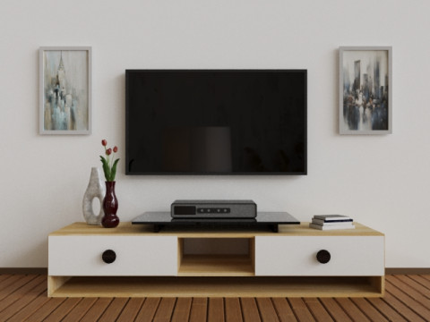 TV Stand set 3D 모델