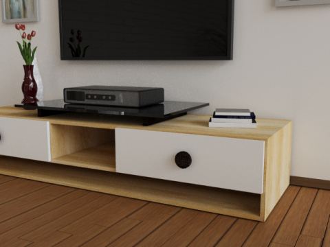 TV Stand set Modèle 3D