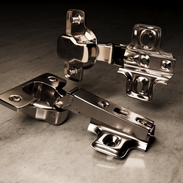 Classic furniture hinge 3D 모델 .c4d .max .obj .3ds .fbx .stl .blend 