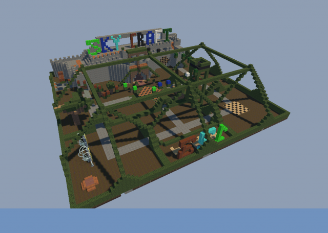 Sky Craft Lobby Minecraft Model 3D .c4d .max .obj .3ds .fbx .stl .blend 