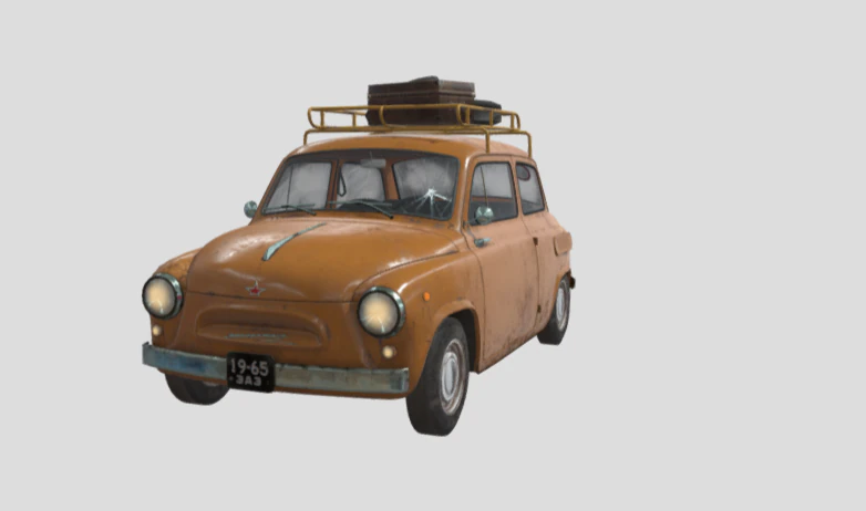 FIAT 600- 1959 3D Model .c4d .max .obj .3ds .fbx .stl .blend 