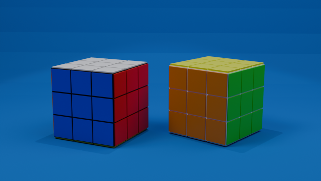 Static RUBIK Cubes 3D 모델 .c4d .max .obj .3ds .fbx .stl .blend 