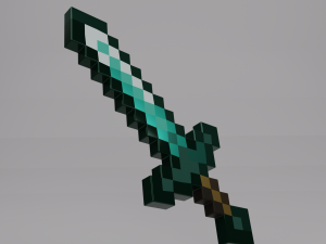Minecraft Diamond Sword Model 3D