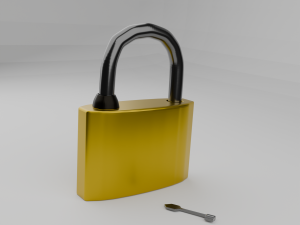 3D padlock Modelo 3D