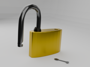 3D padlock 3D Model