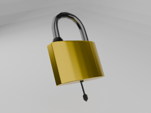 3D padlock 3D Model