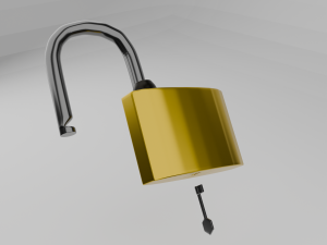 3D padlock 3D Model