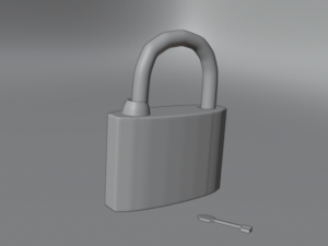 3D padlock 3D Model