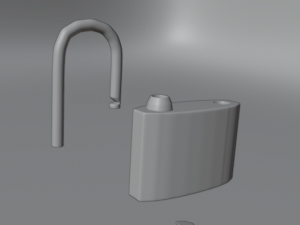 3D padlock 3D Model