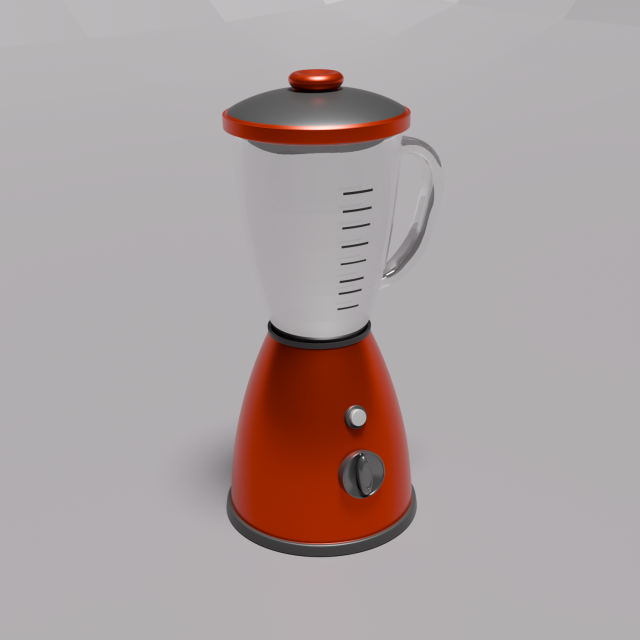 Classic Red Blender Model 3D .c4d .max .obj .3ds .fbx .stl .blend 