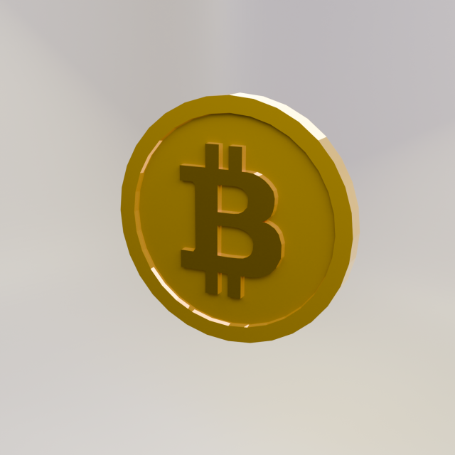 Cryptocurrency Bitcoin Modello 3D .c4d .max .obj .3ds .fbx .stl .blend 