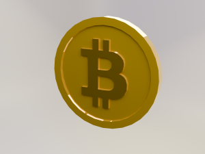 Cryptocurrency Bitcoin 3D Model