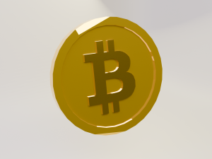 Cryptocurrency Bitcoin Modello 3D