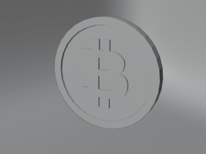 Cryptocurrency Bitcoin Modello 3D