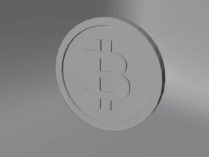 Cryptocurrency Bitcoin 3D Model