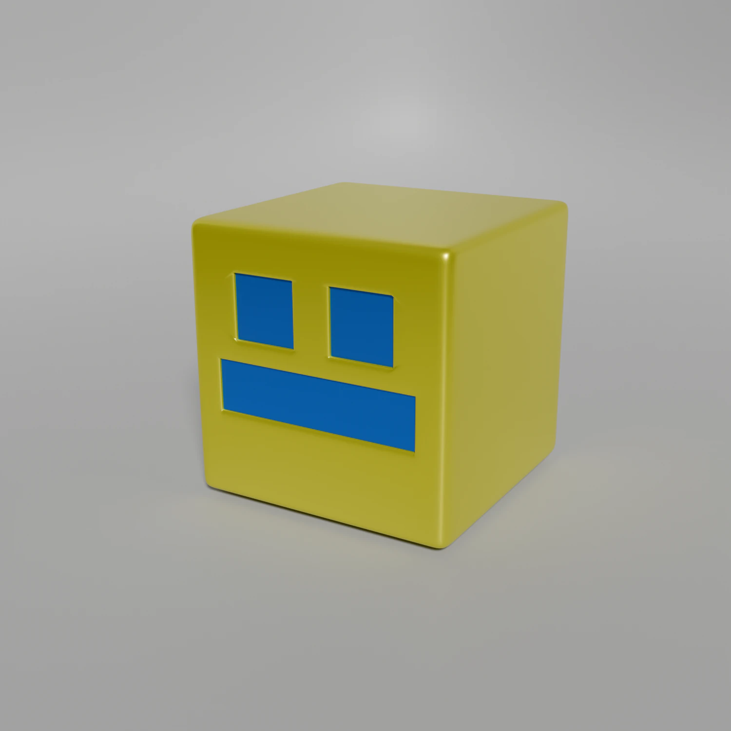 FREE Standard Cube Geometry Dash 3D Model .c4d .max .obj .3ds .fbx .stl .blend 