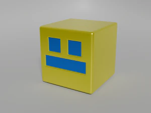 БЕСПЛАТНАЯ стандартная геометрическая черта куба 3D Модель