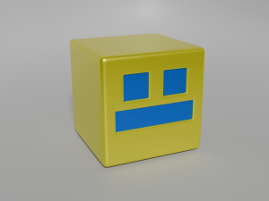FREE Standard Cube Geometry Dash 3D Модель