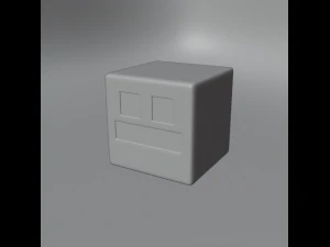 FREE Standard Cube Geometry Dash 3D Model