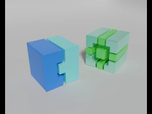 Icon Kit 1 Geometry Dash First 10 Cubes 3D Model