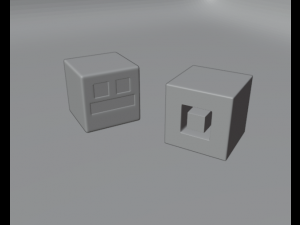 Icon Kit 1 Geometry Dash First 10 Cubes Modèle 3D