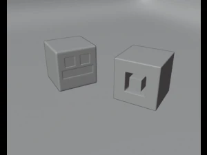 Icon Kit 1 Geometry Dash First 10 Cubes 3D Model